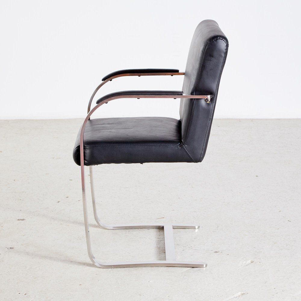 Steel Armchair With Leather Upholstery photo Furniture
