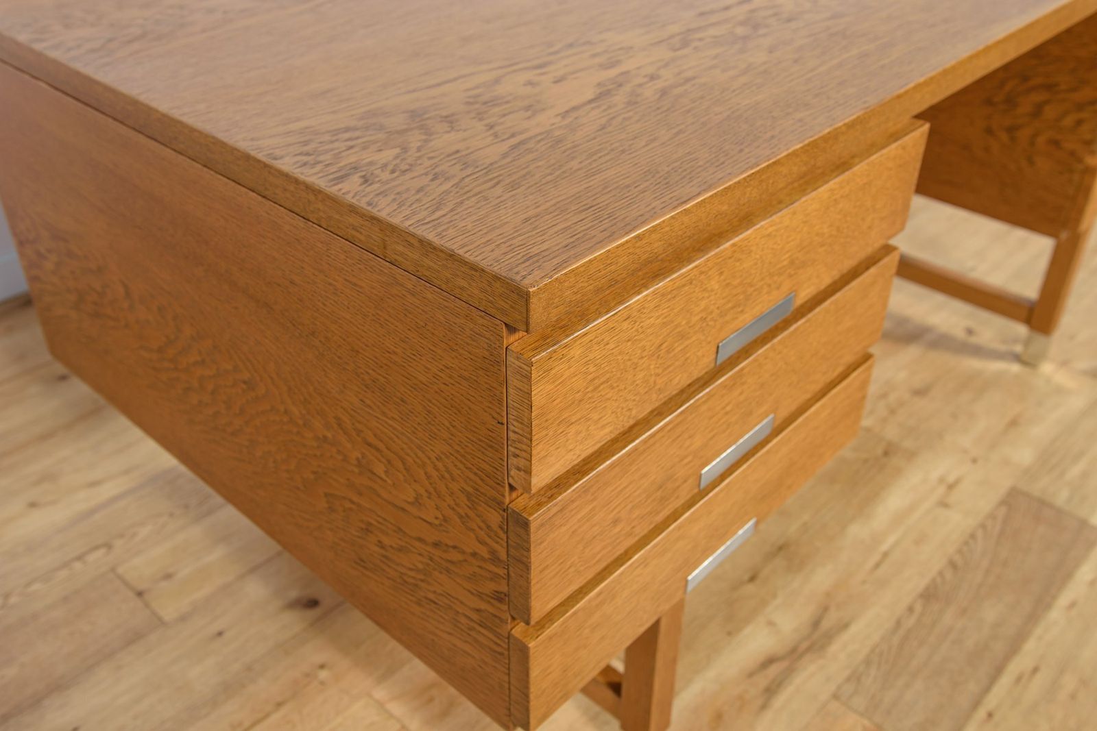 Mid Century Modern Oak Desk From Eigil Petersens Møbelfabrik, Denmark, 1970s photo buy