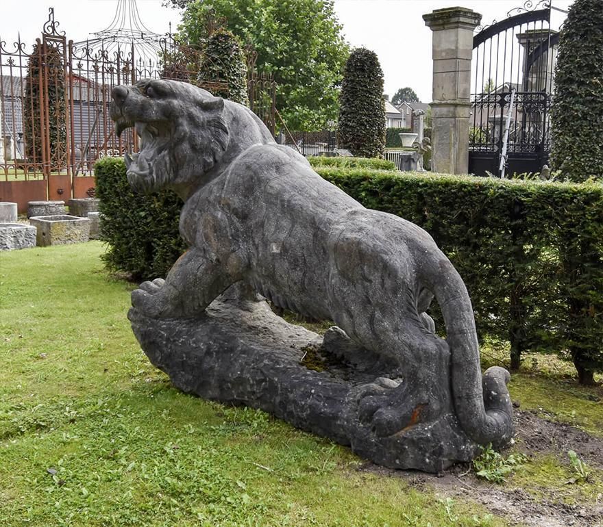 Large Saber Tiger Out Of Stone 20th Century photo Art