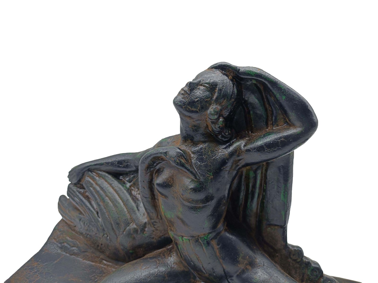 P. Roche Patinated Terracotta Sculpture "Leda And The Swan," 1970s photo 520.0
