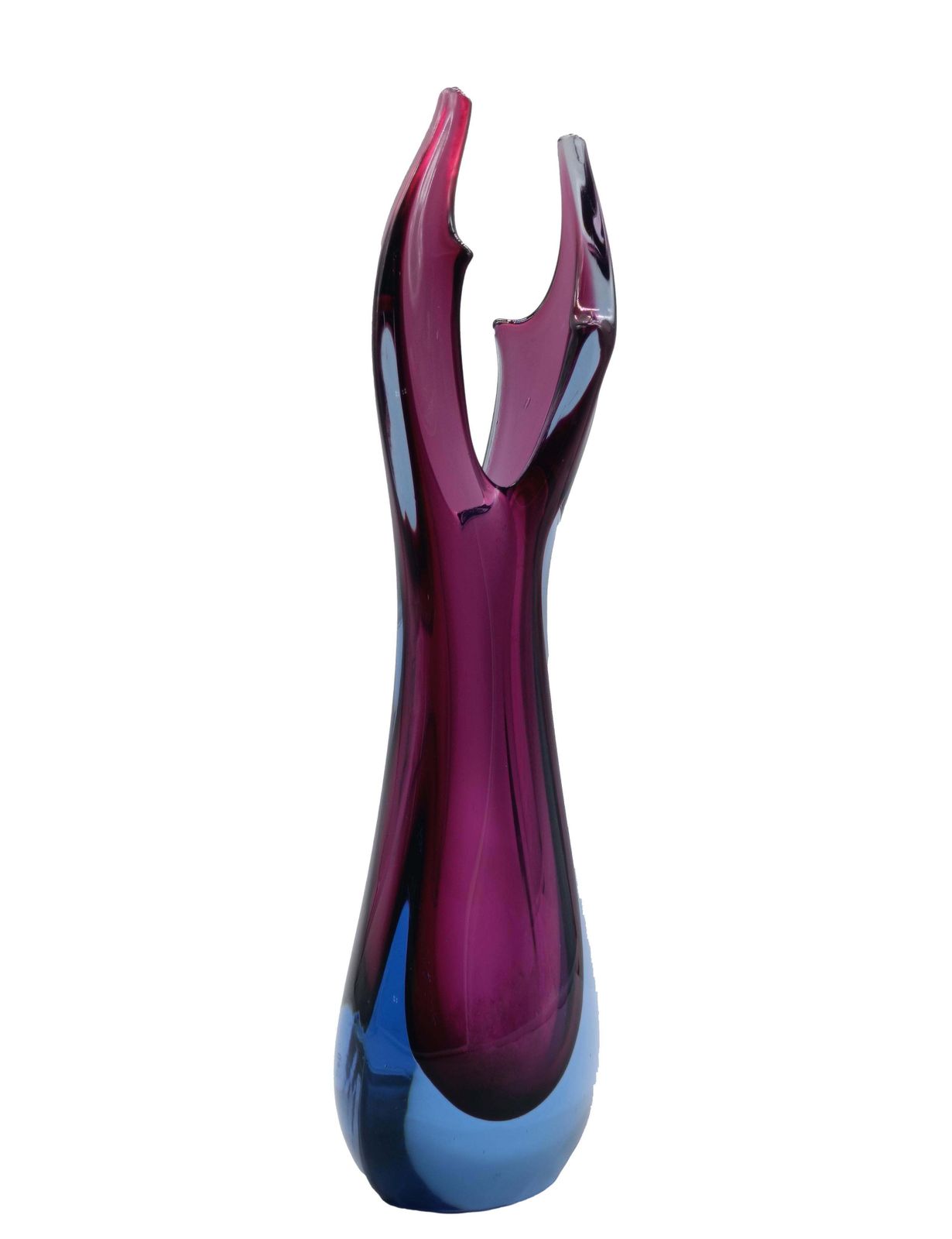 Flavio Poli For Seguso Submerged Murano Glass Vase, Italy 1960s photo furniture