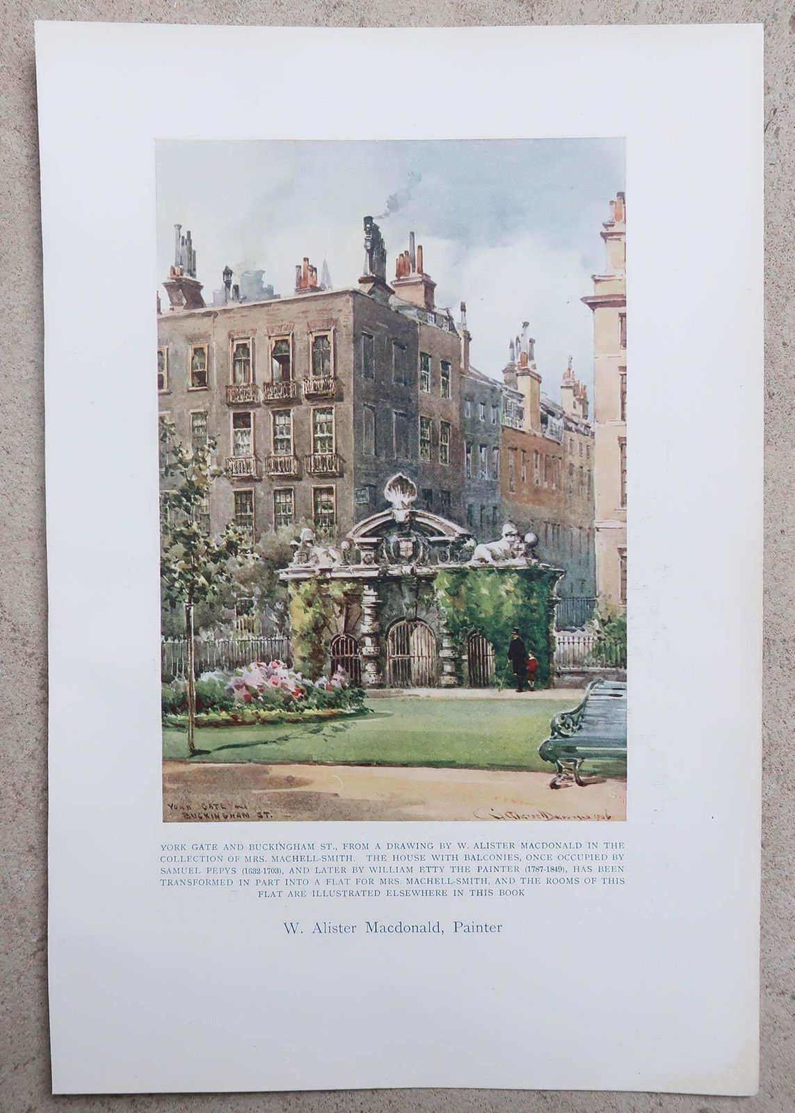 Set Of 3 Original Antique Prints Of Architectural Drawings Of London Buildings. photo Art