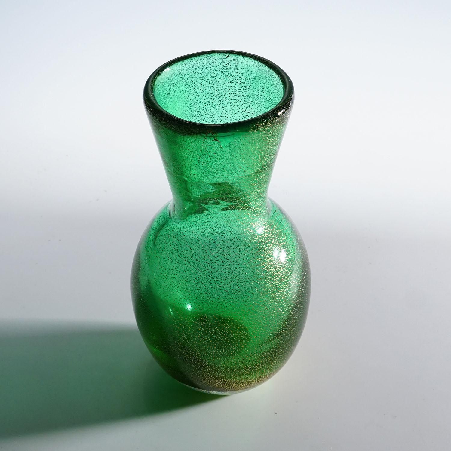 Vintage Art Glass Vase By Seguso Murano 1950s photo for sale