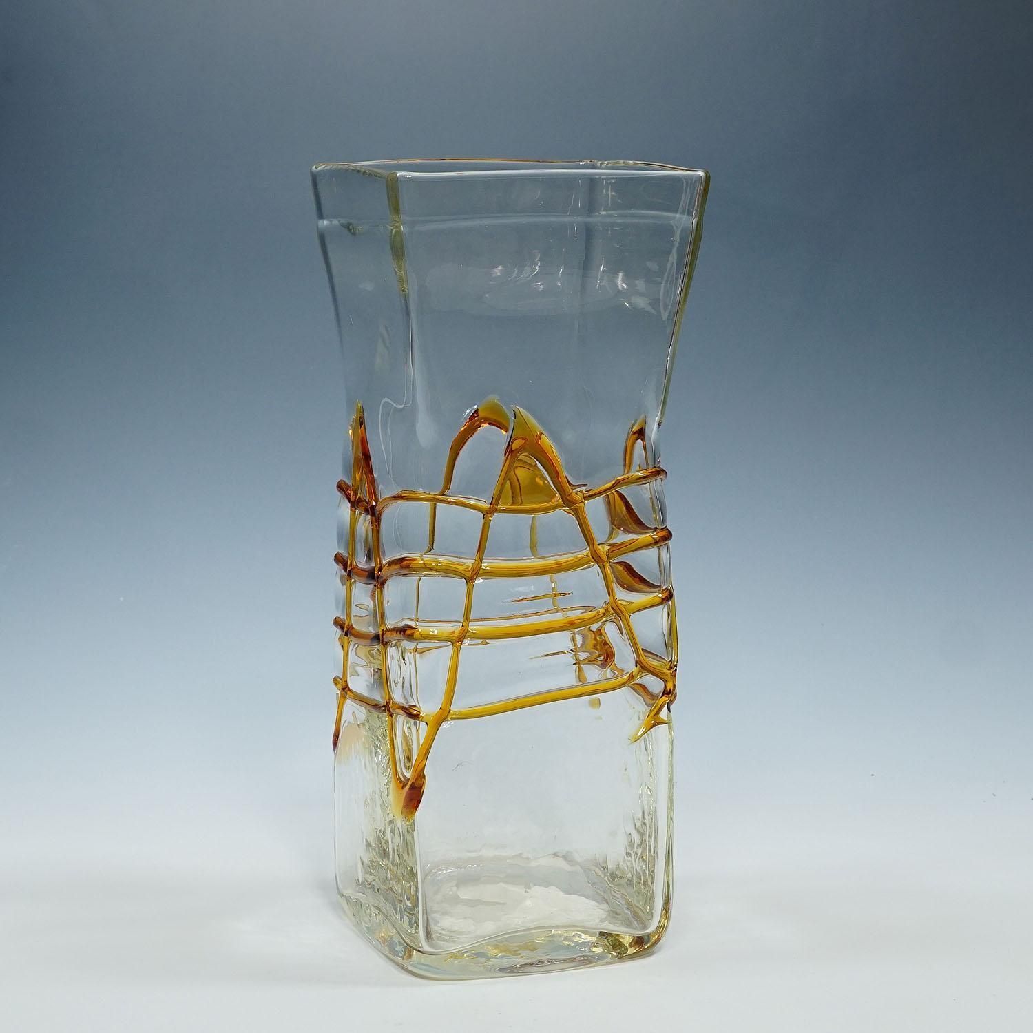Large Art Glass Vase By Fulvio Bianconi For Mazzega, Venice Murano photo 2225.0