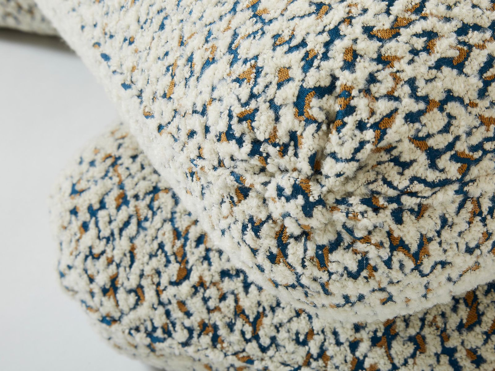 Jacques Charpentier Pair Of Ottomans Stools Alpaca Bouclé Maison Jansen 1970s photo Furniture