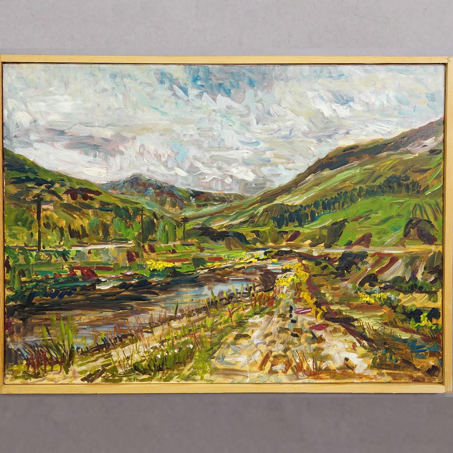 Glen Orchy / Balmally – Scottish Landscape, 1977 Oil Painting Alexander Michael photo 604.0