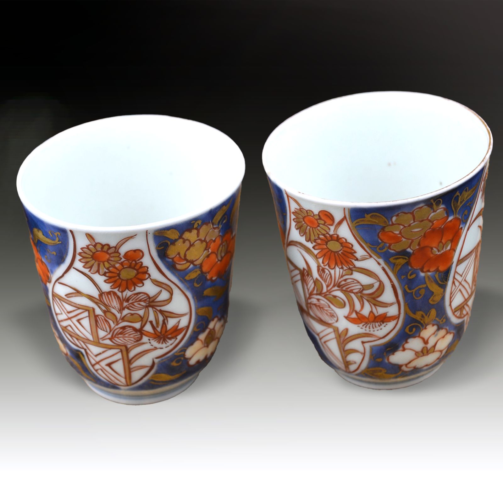 Japanese Early Edo Imari Pair Of Superb Wine Cups Early 18th C Circa 1720 photo furniture