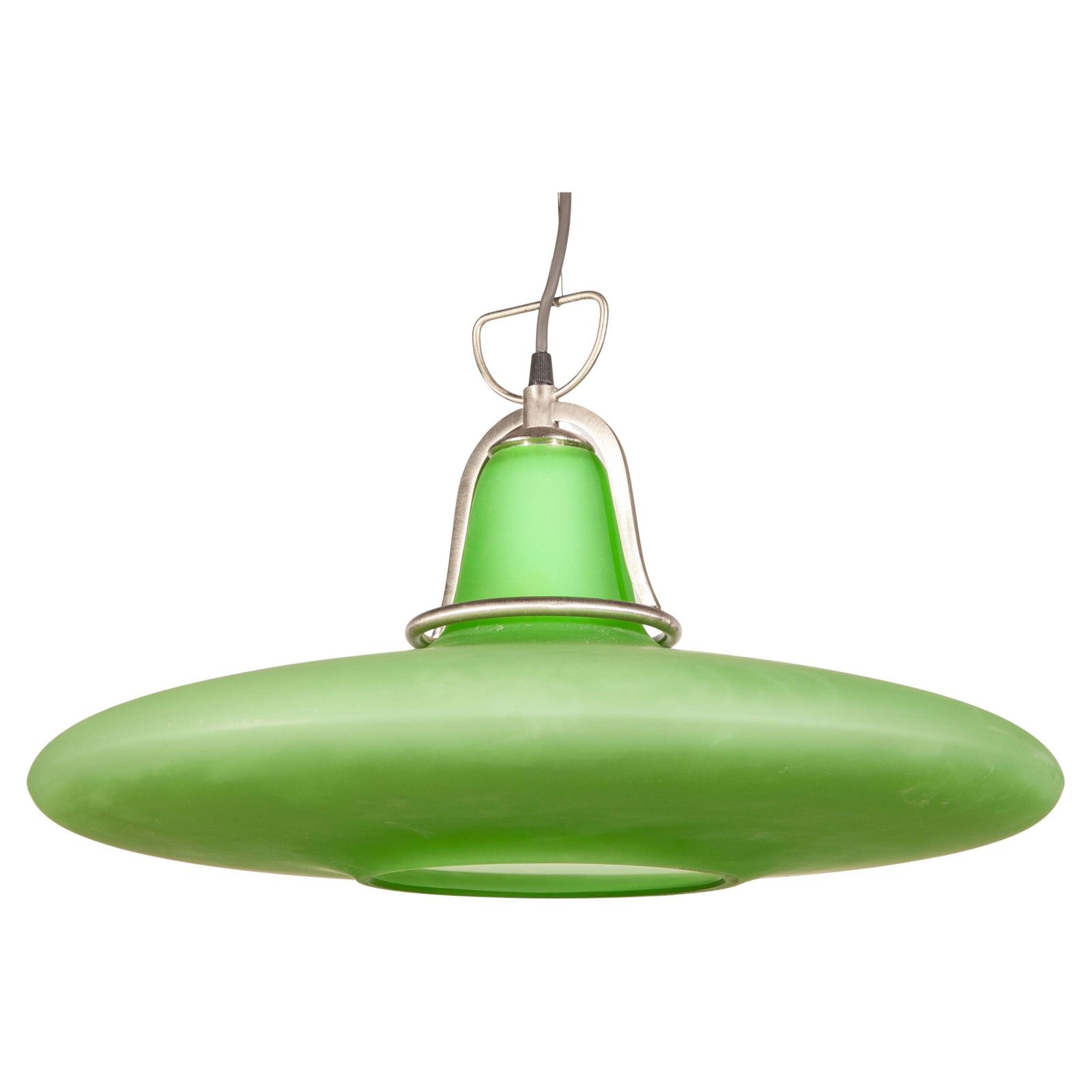Av Mazzega Art Green Glass Chandelier Made In Italy, 1980s