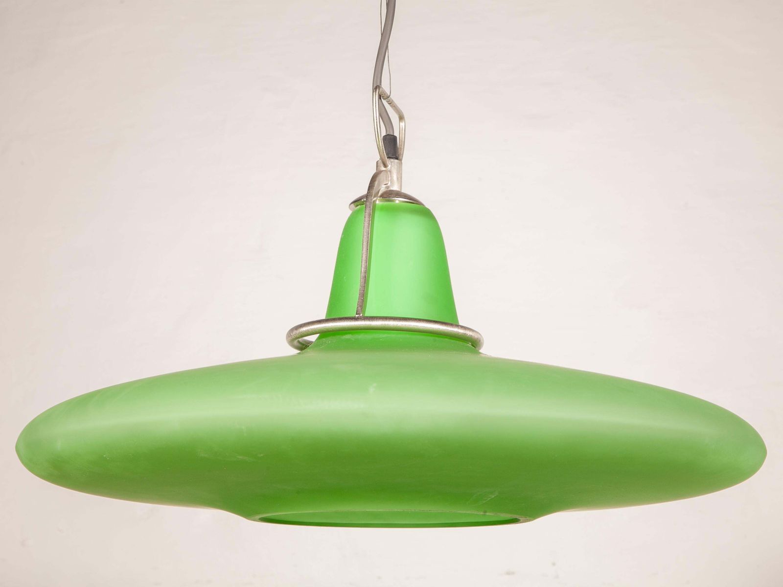 Av Mazzega Art Green Glass Chandelier Made In Italy, 1980s photo Lighting