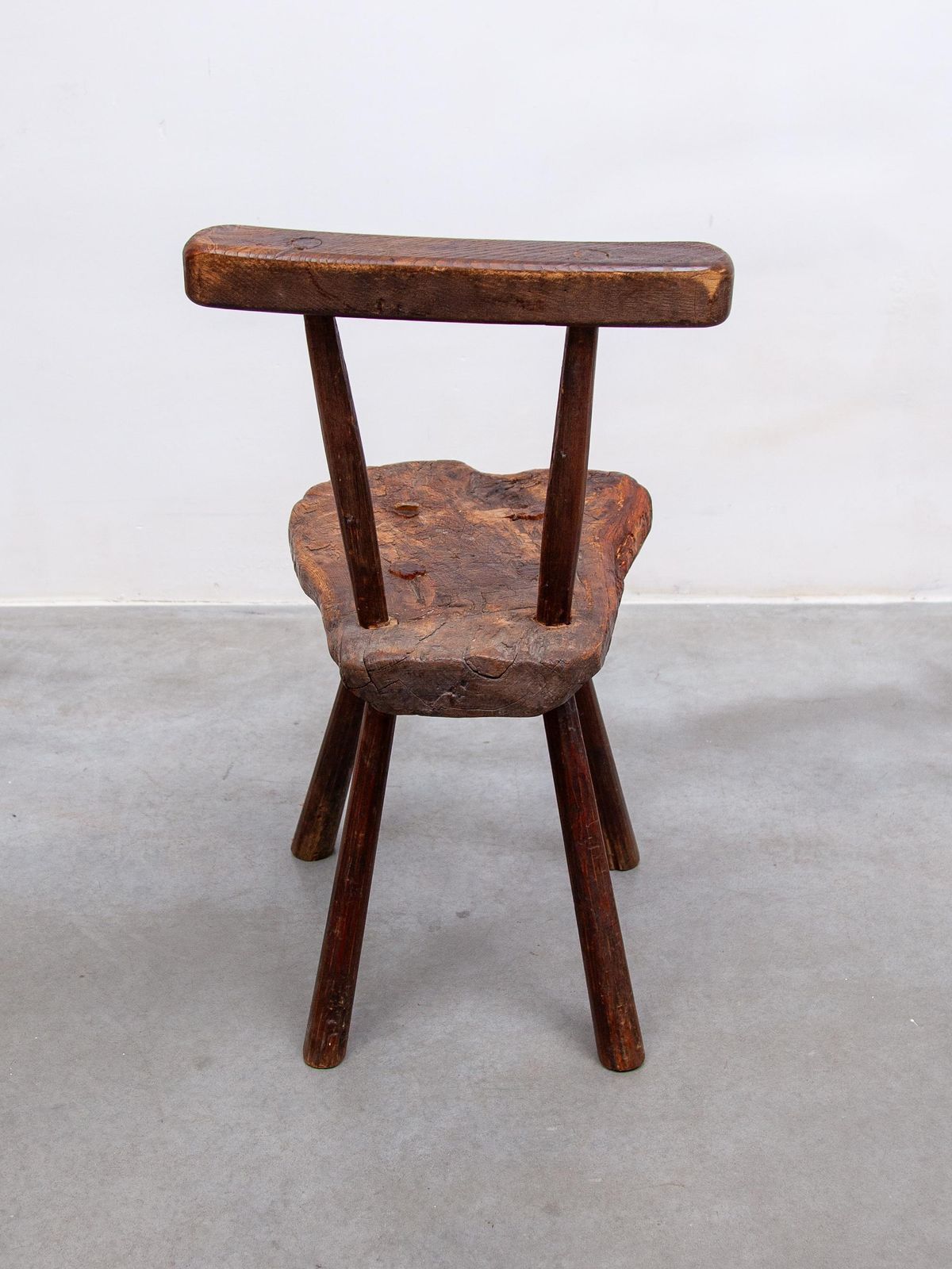 photo for sale Brutalist Country Style Solid Wooden Chairs Hand Crafted 19th Century Auvergne