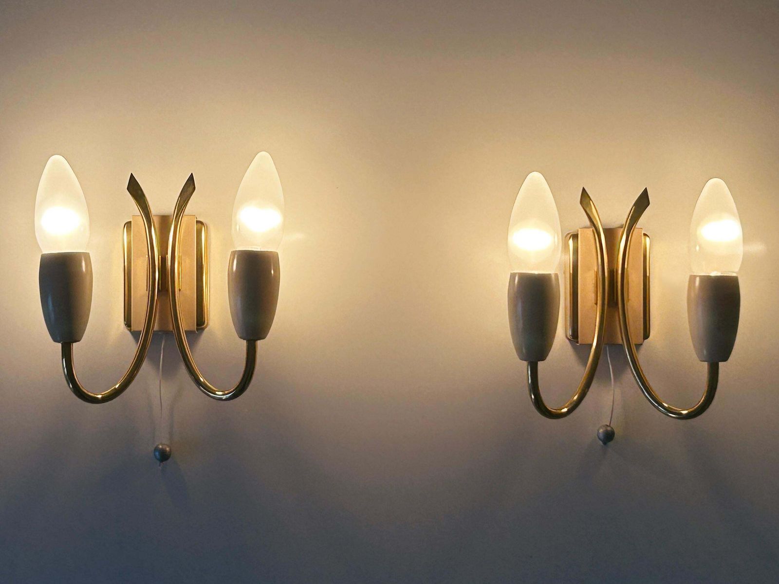 Set Of Two Lovely Mid Century Sputnik Sconces Or Wall Lights Germany 1950s photo furniture