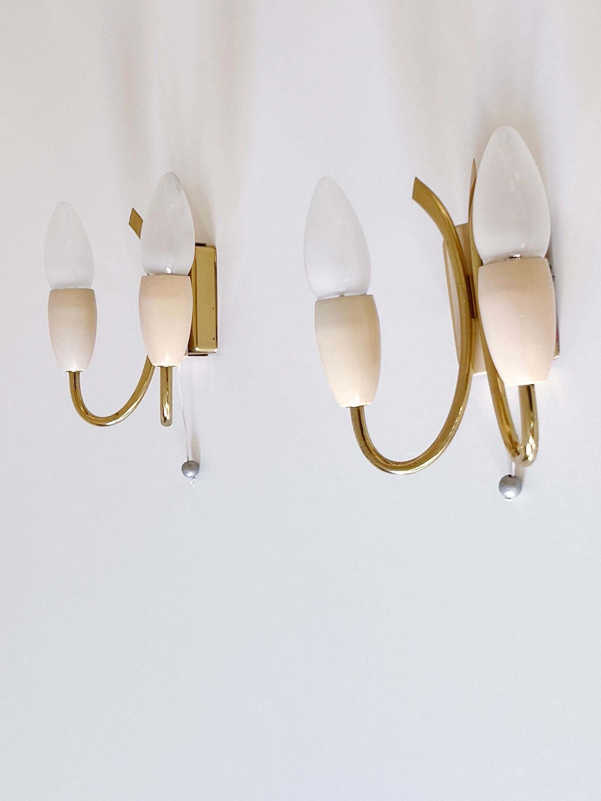 photo for sale Set Of Two Lovely Mid Century Sputnik Sconces Or Wall Lights Germany 1950s