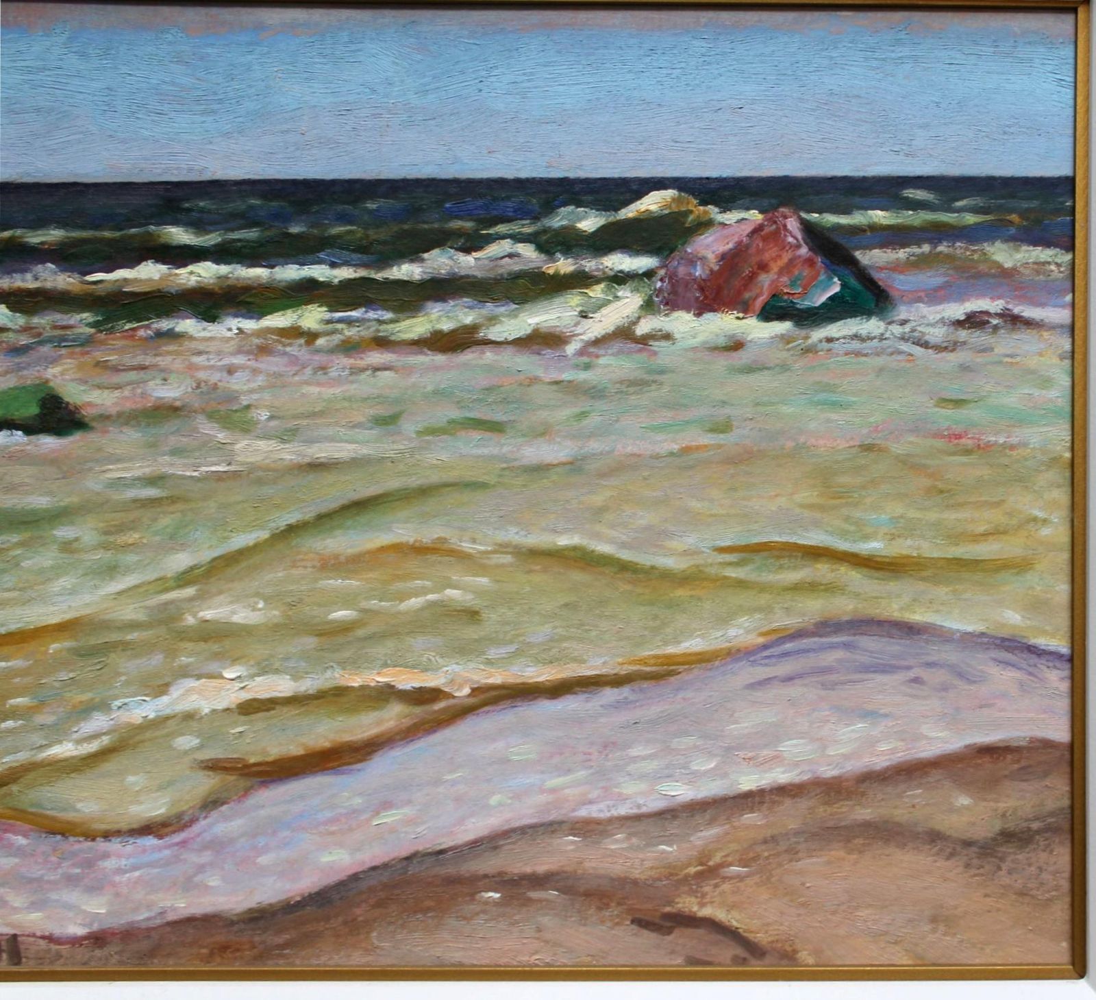 Raivo Korstnikrestless Sea. 1991. Cardboard/Oil, 40x50 Cm1991 photo Art