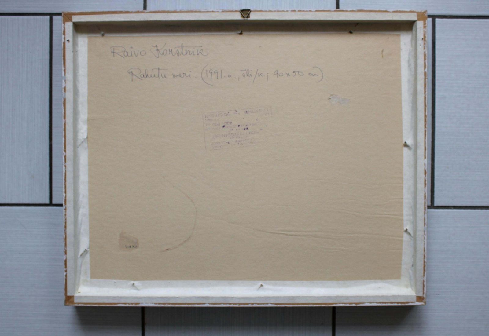 Raivo Korstnikrestless Sea. 1991. Cardboard/Oil, 40x50 Cm1991 photo buy