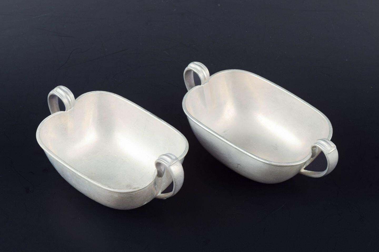 Just Andersen. A Pair Of Pewter Bowls With Double Handles. 1930s/40s photo furniture