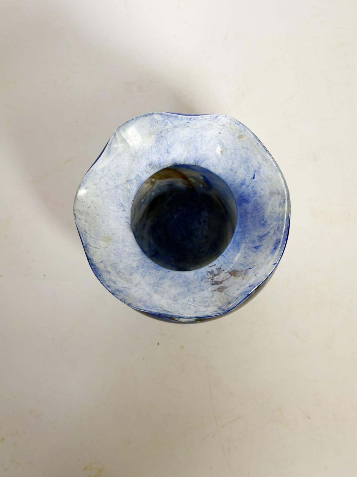 Home Decor Blue Vase In Italian Glass, 1970, Italy photo