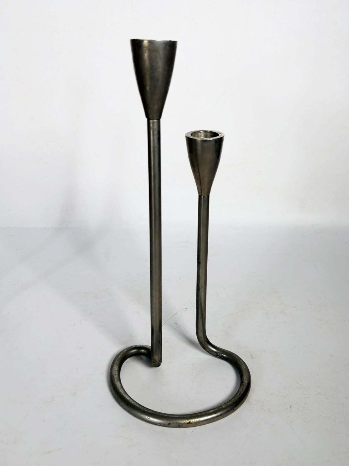 Pair Of Scandinavian Metal Candlesticks, 1960 photo Home Decor