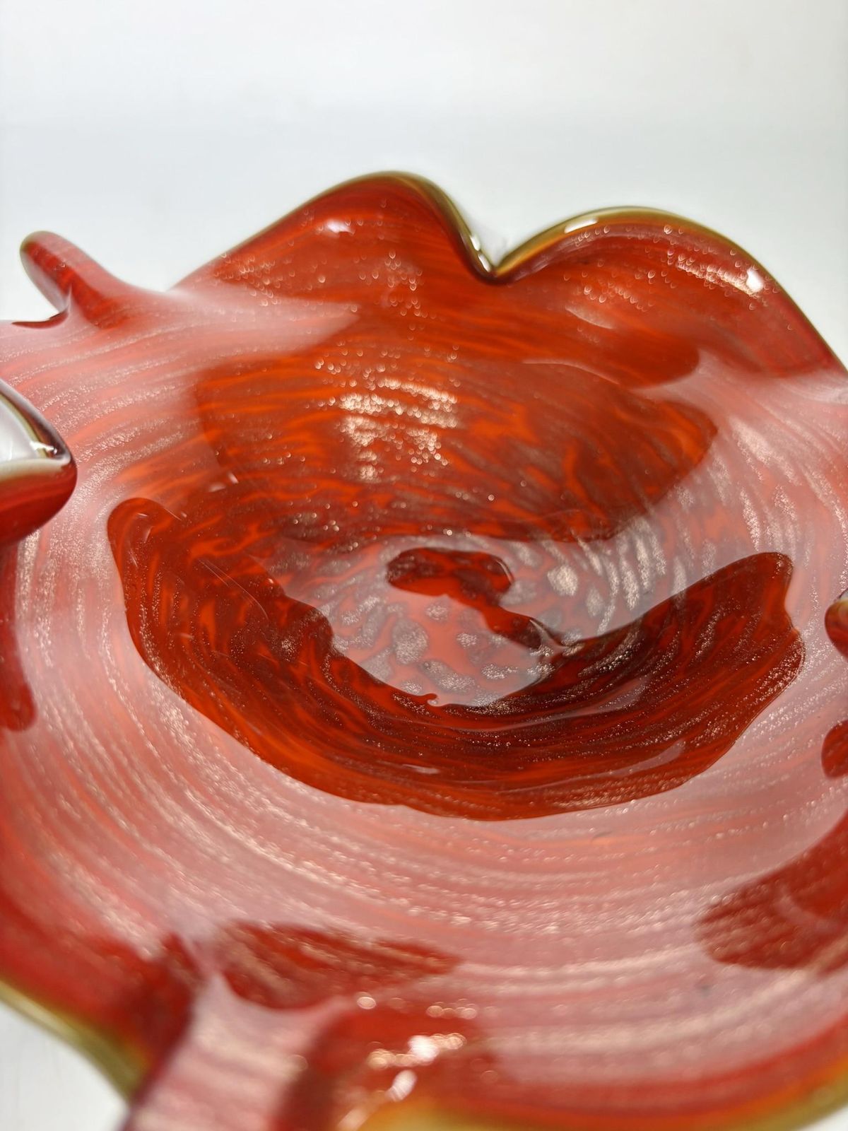 photo furniture Red Italian Glass Ashtray, France, 1960
