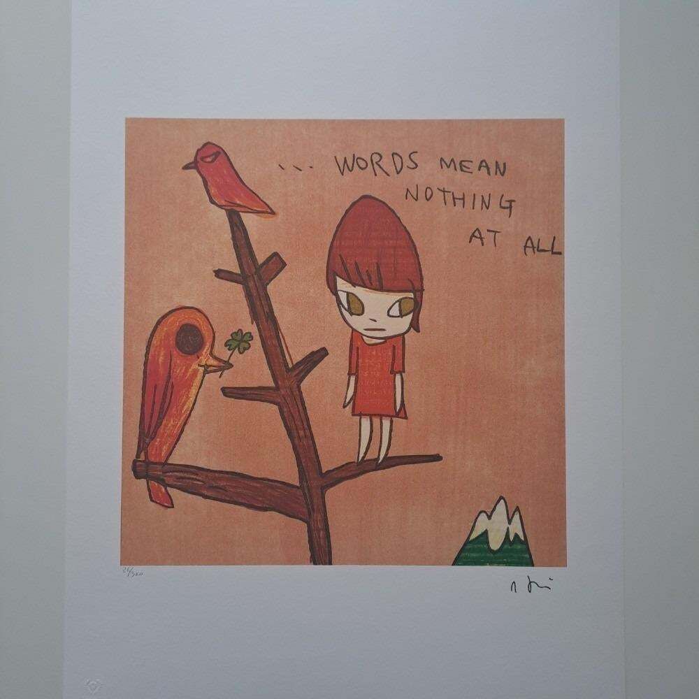 Nara Yoshitomo, Words Mean Nothing, 1990s, Limited Edition Lithograph photo for sale