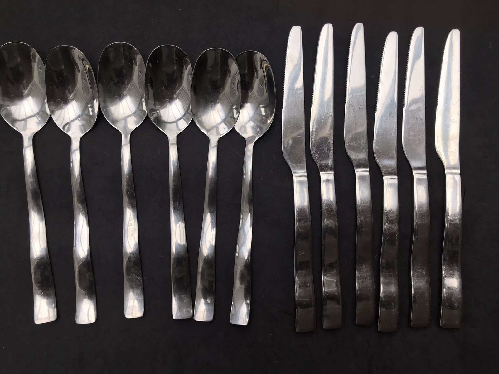 Flatware Set For 6 Stainless Steel Design Cutlery Modernist Design Post Modern French Cutlery Set Wedding Gift photo for sale