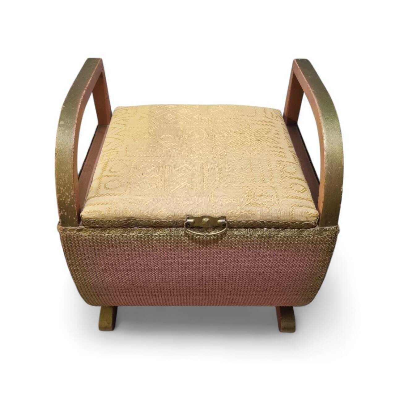 Vintage Lloyd Loom Lusty Style Basket Chair / Storage Stool / Free Delivery
