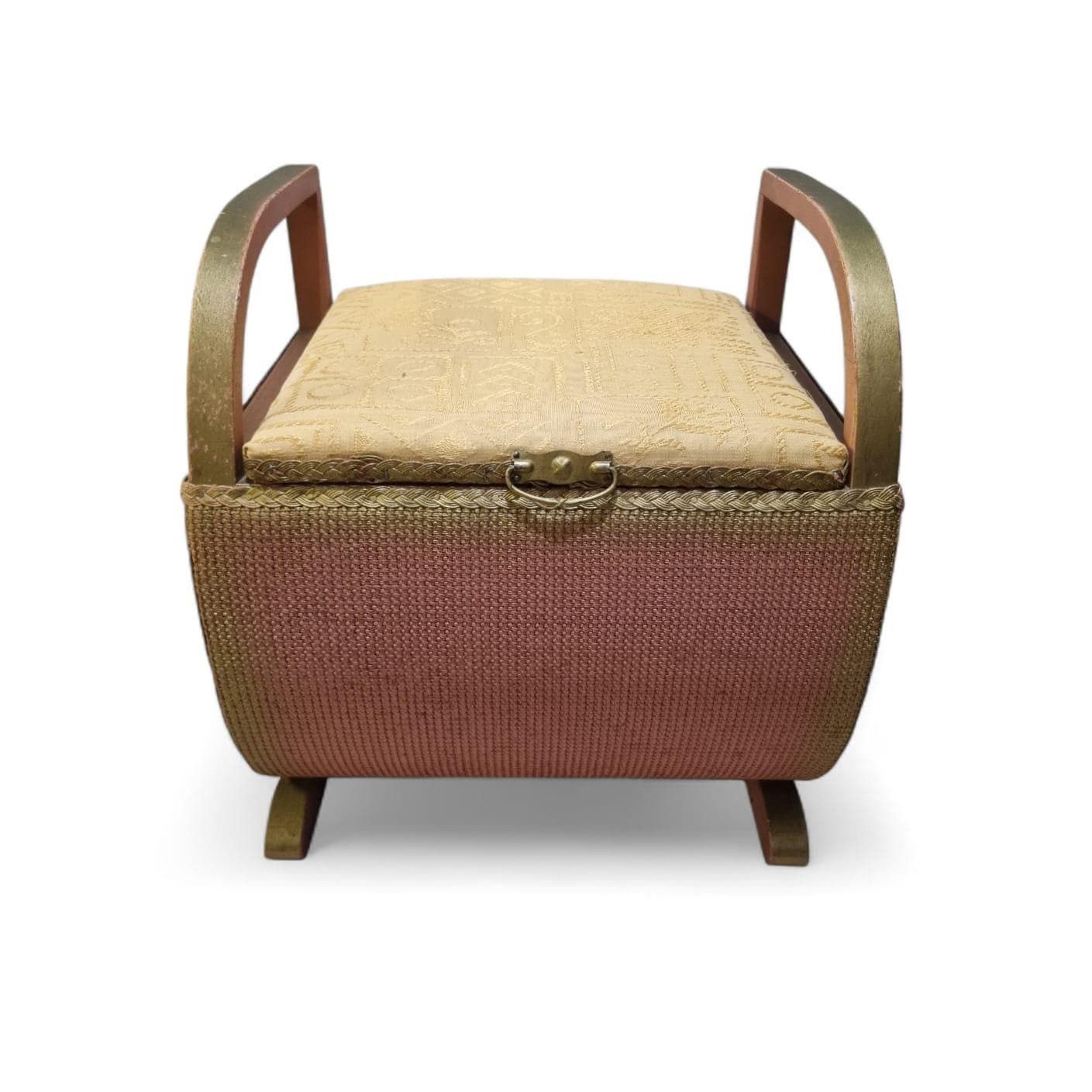Vintage Lloyd Loom Lusty Style Basket Chair / Storage Stool / Free Delivery photo furniture