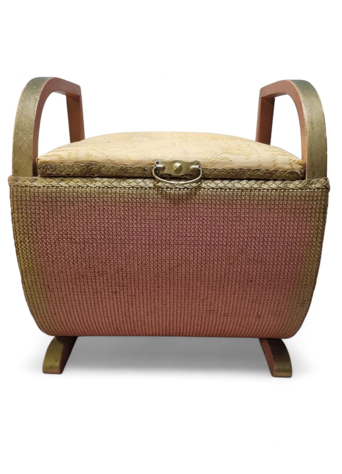 Vintage Lloyd Loom Lusty Style Basket Chair / Storage Stool / Free Delivery photo vintage