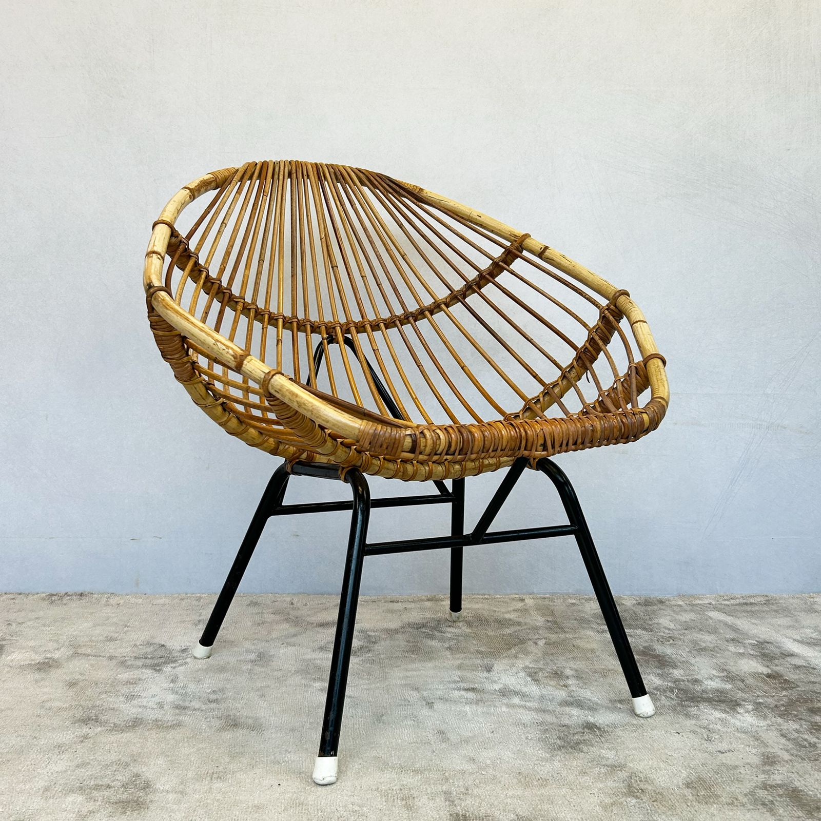 Bamboo And Rattan Chair By Dirk Van Sliedrecht For Rohé Noordwolde