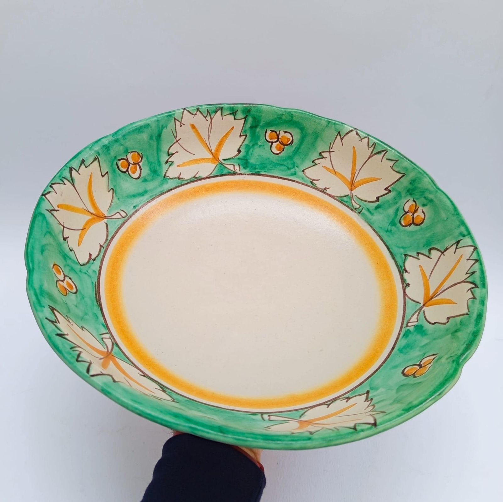 Cas Vietri Ceramic Centerpiece Cup, Vintage Midcentury Design Tray photo for sale