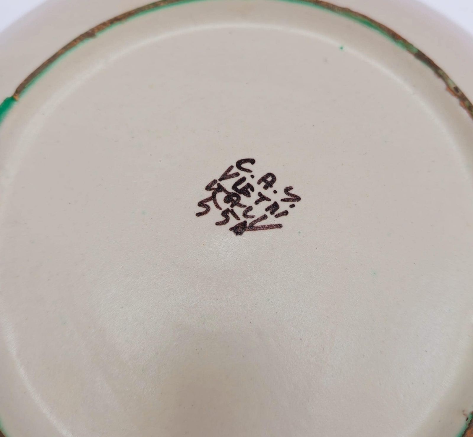 Cas Vietri Ceramic Centerpiece Cup, Vintage Midcentury Design Tray photo buy