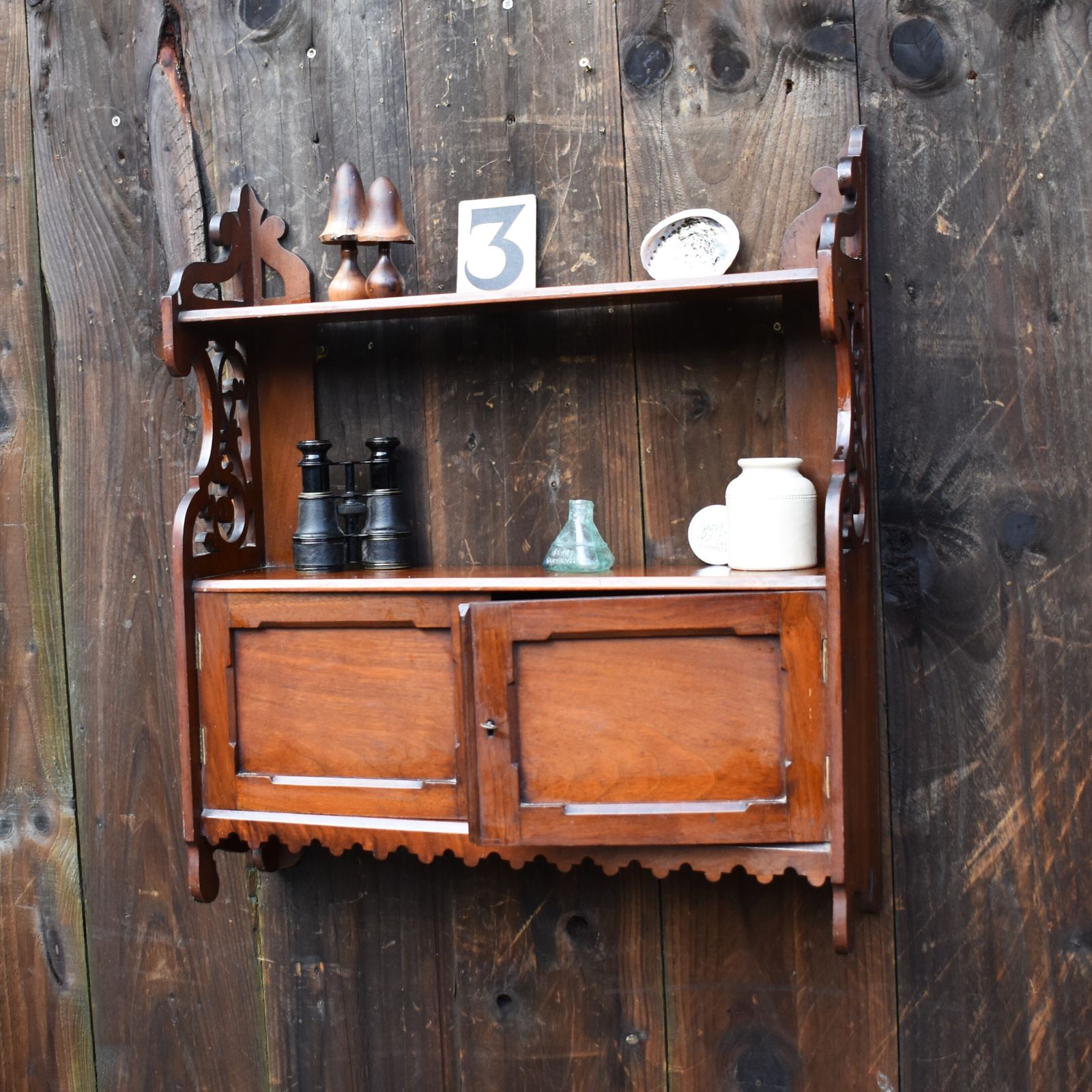 Antique Edwards & Roberts Of London Kitchen Bathroom Cabinet Display Spice Rack photo furniture