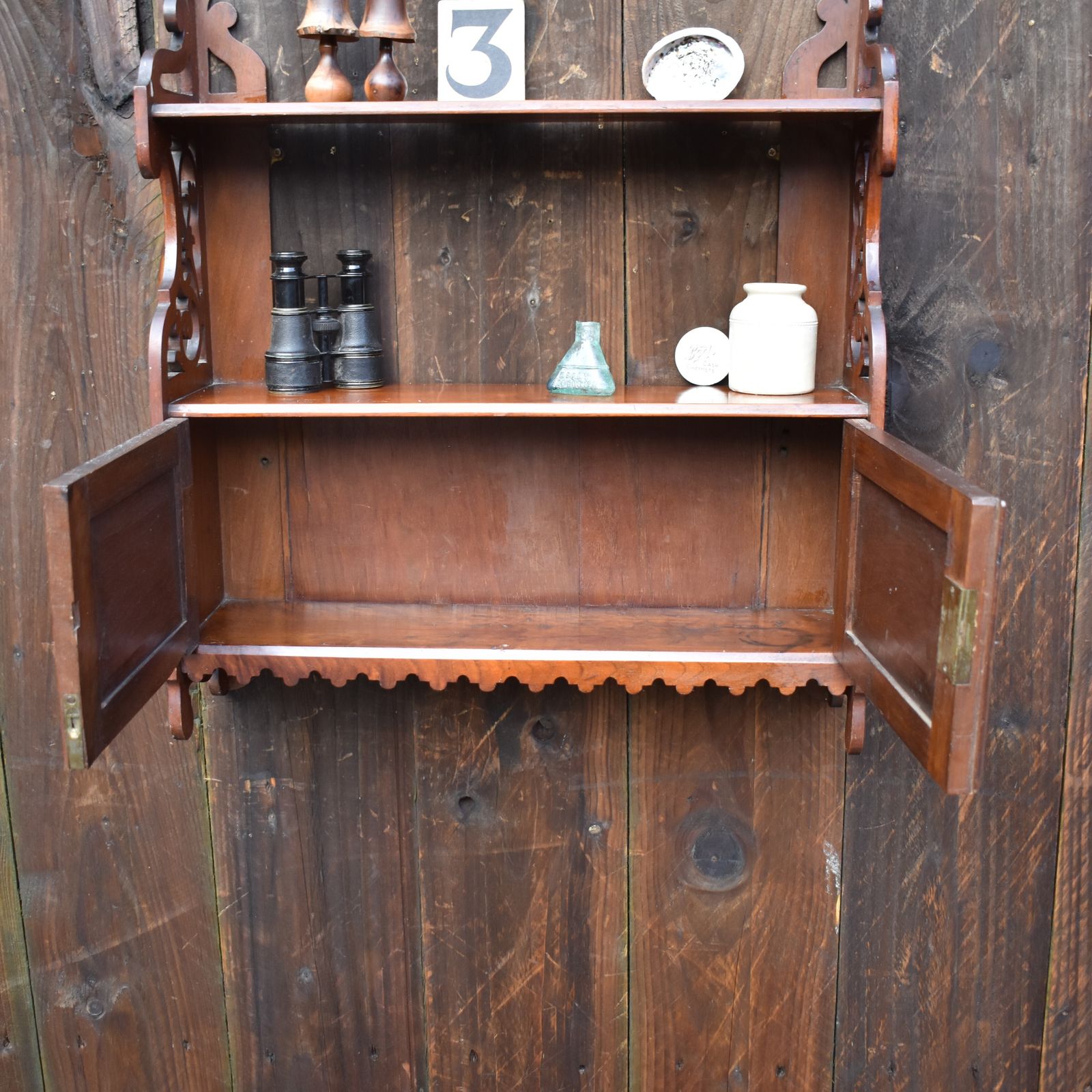 Antique Edwards & Roberts Of London Kitchen Bathroom Cabinet Display Spice Rack photo vintage