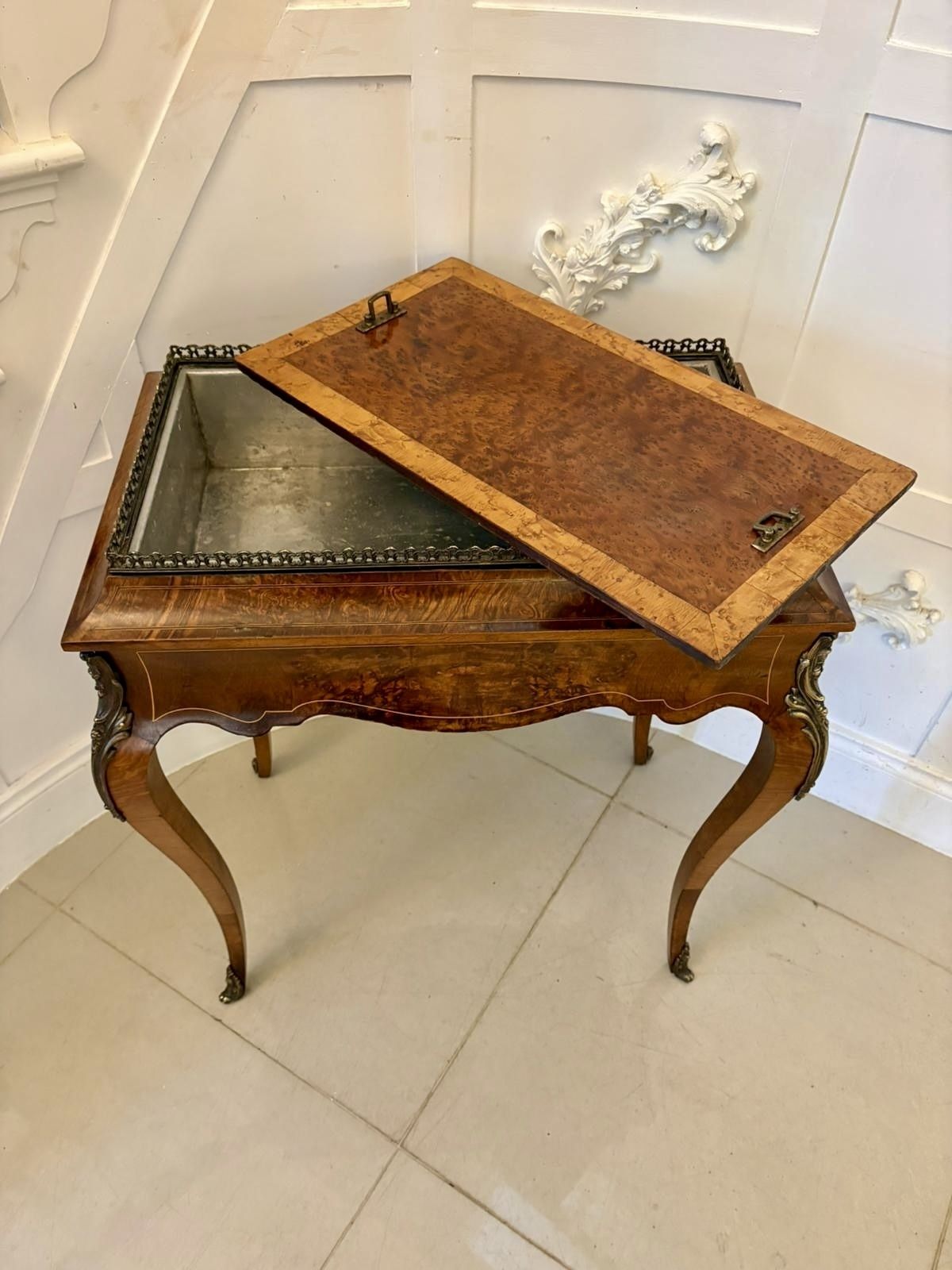 Quality Antique French Walnut Jardinière Table photo buy