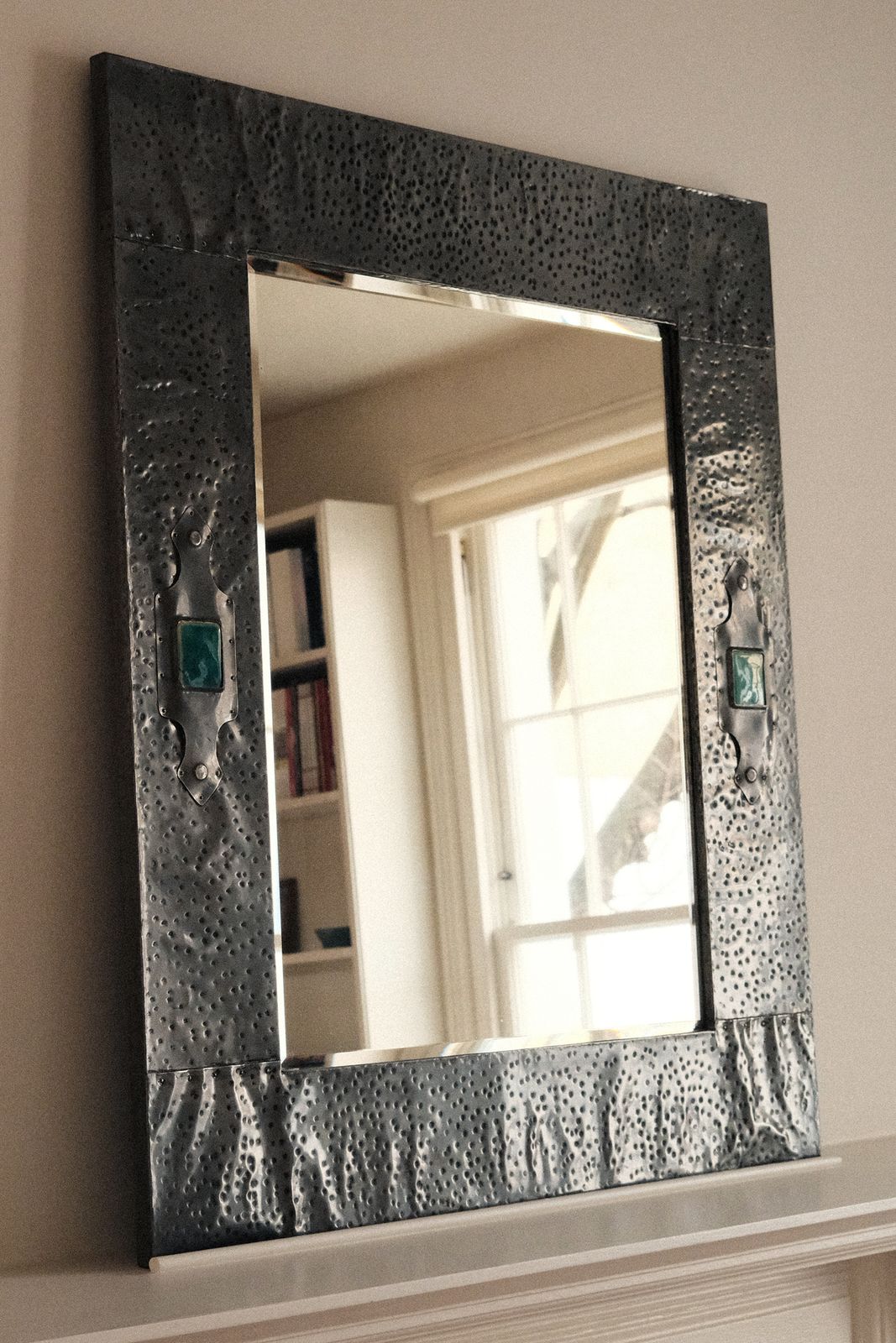 Large Arts & Crafts Mirror In The Style Of Tiffany & Co photo furniture
