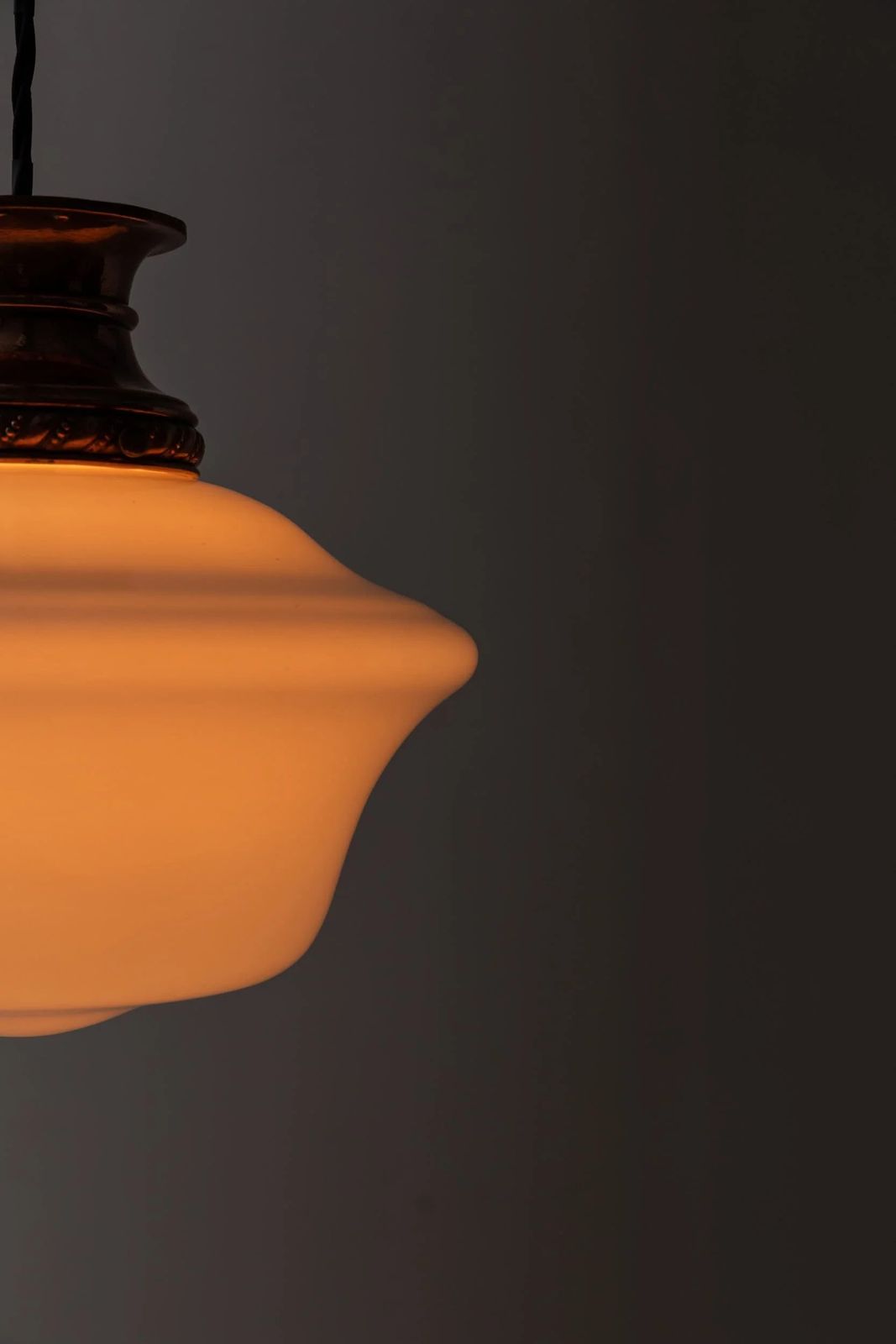Flush Mounted Church Opaline Glass Light photo for sale