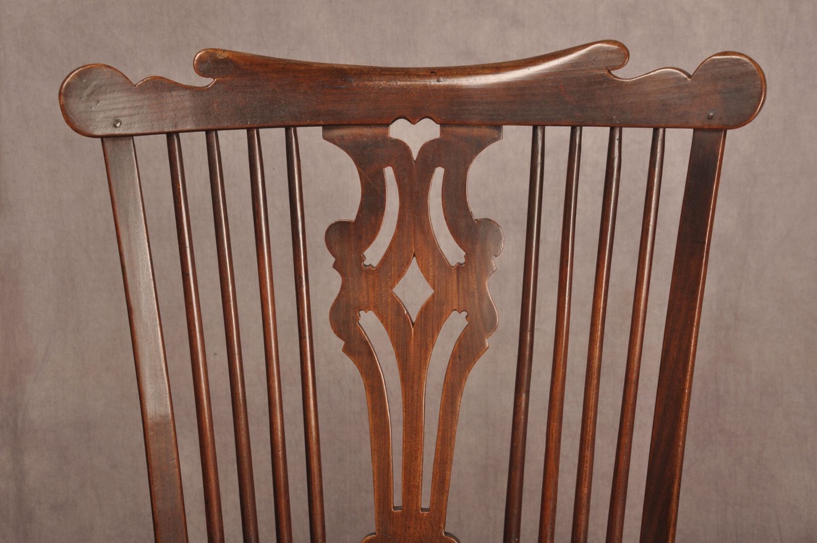 Rare 18th Century Cherrywood Thames Valley Windsor Chair photo vintage