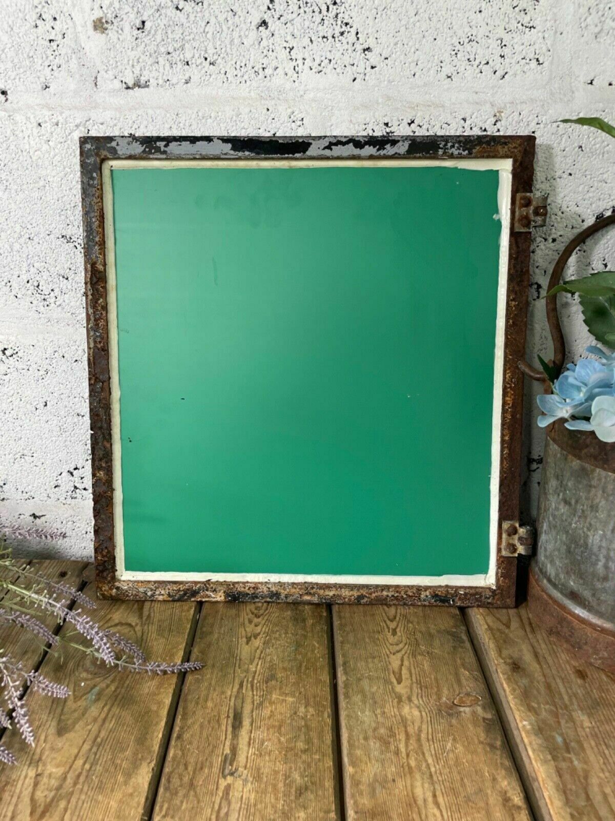 Vintage Reclaimed Industrial Cast Wrought Iron Metal Window Frame Garden Mirror photo buy