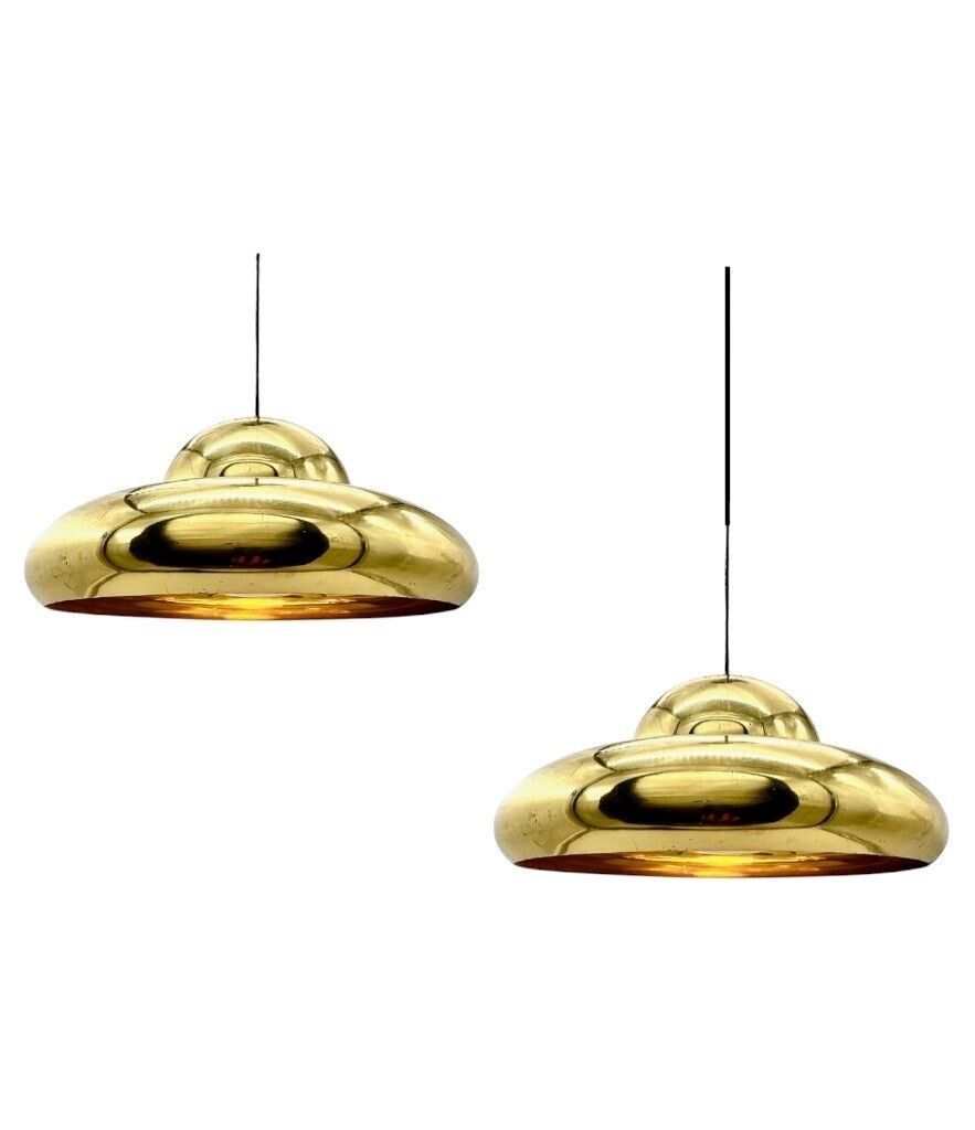 A Pair Of 1960s Brass Fior Di Loto" Ceiling Lights By Alfra And Tobia Scarpa For Lighting Company Flos
