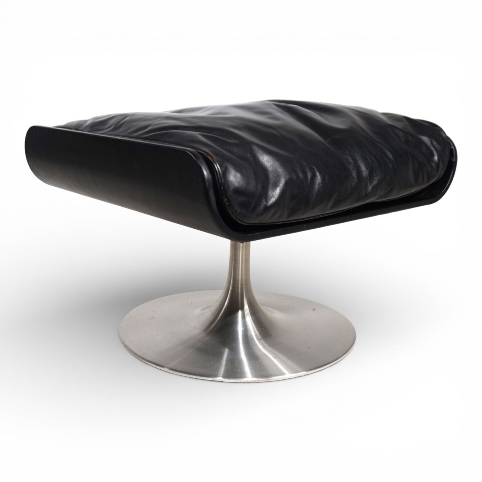 Kaufeld Siesta 62 Leather Lounge Chair By Jacques Brule, 1960 photo vinterior