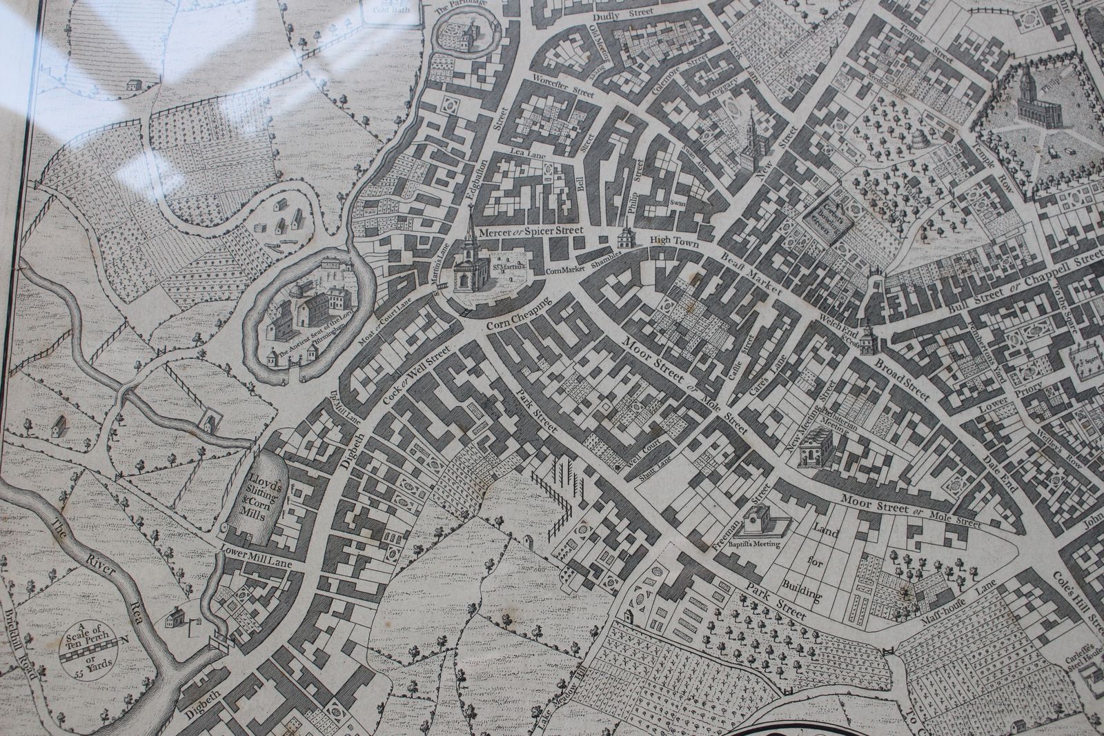 'The Plan Of Birmingham, Surveyed  In 1731'. By William Westley Published 1789 photo for sale