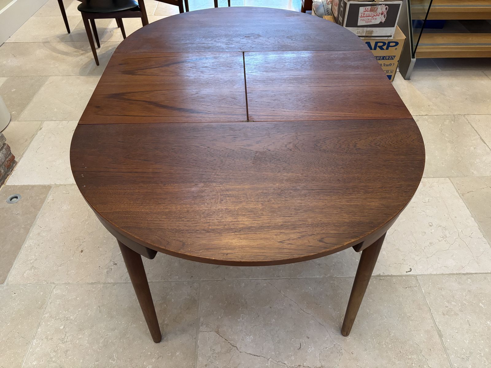 Teak Extending Dining Table & 4 Chairs Frem Røjle By Hans Olsen photo vinterior