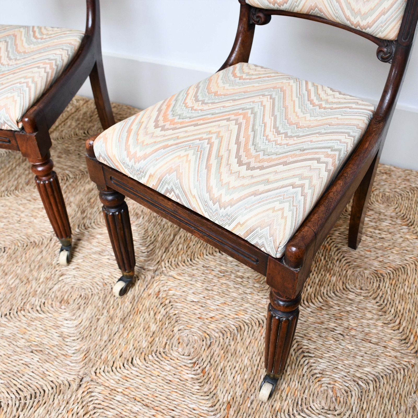 604.0 A Pair Of Early 19th Century   Side Chairs photo
