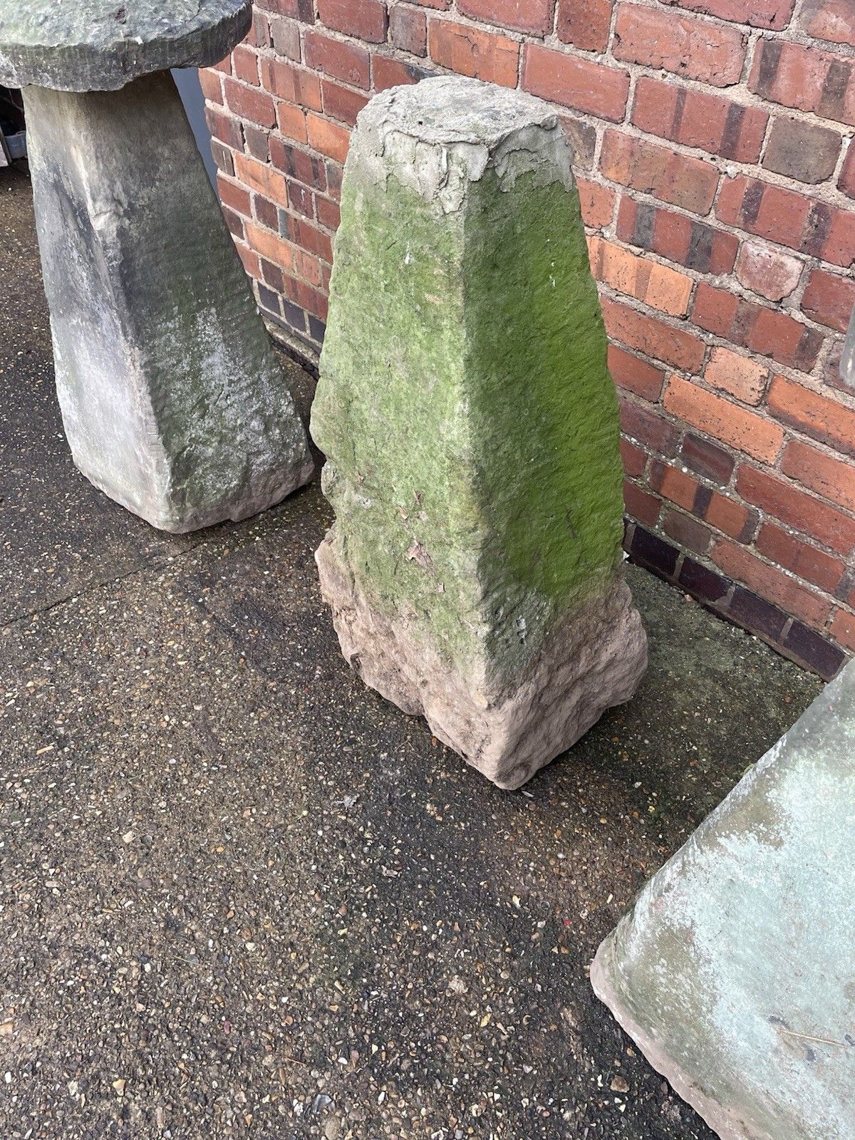 Stunning Large Antique Sandstone Staddle Stone Base, Reclaimed, Garden Ornament photo furniture