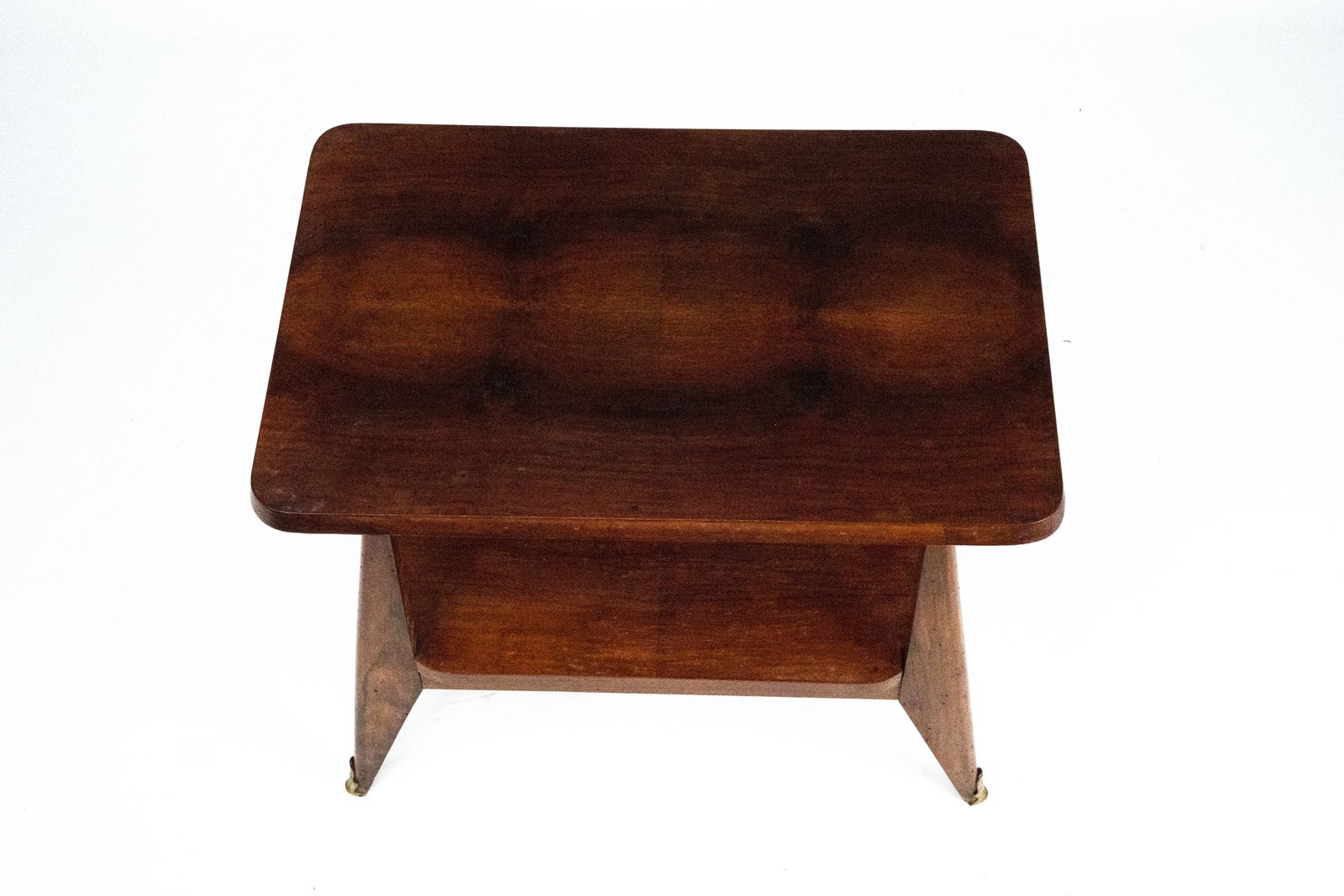 Furniture Mid Century Modern Italian Wooden Side Table. Italy 1950s photo
