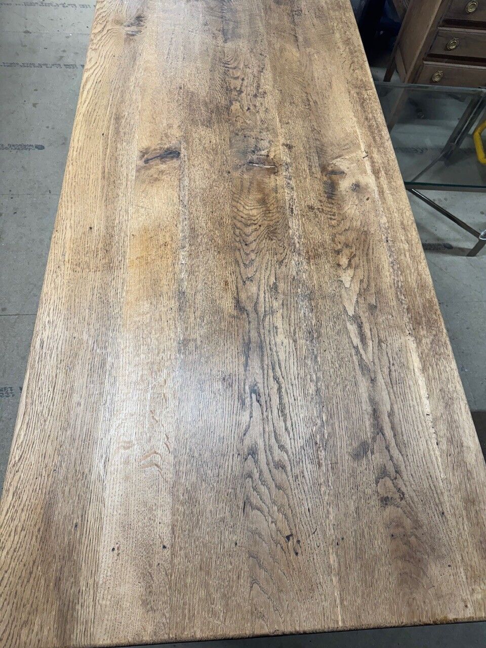 2295.0 French Bleached Oak Farmhouse Dining Table photo