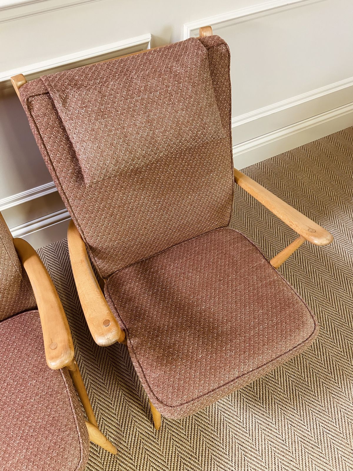 photo furniture Pair Of Mid Century Ercol 403 Easy Armchairs Original Upholstery Very Rare