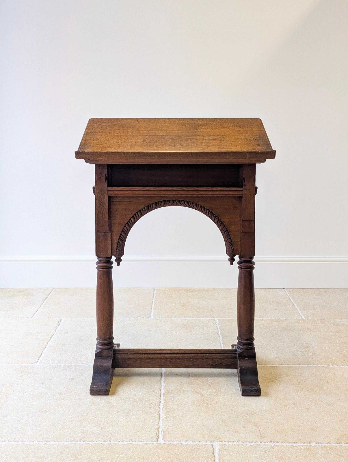 Antique Victorian Gothic Revival Oak Lectern C.1893 photo Furniture