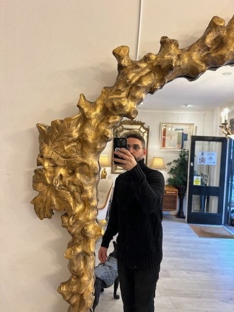 Large Antique Italian 18th Century Gilt Wood Mirror photo Home Decor
