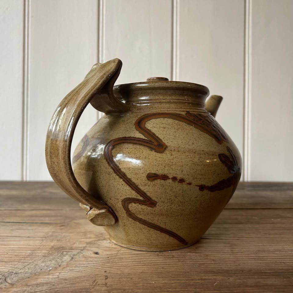 Danish Studio Pottery Dragonfly Teapot photo furniture