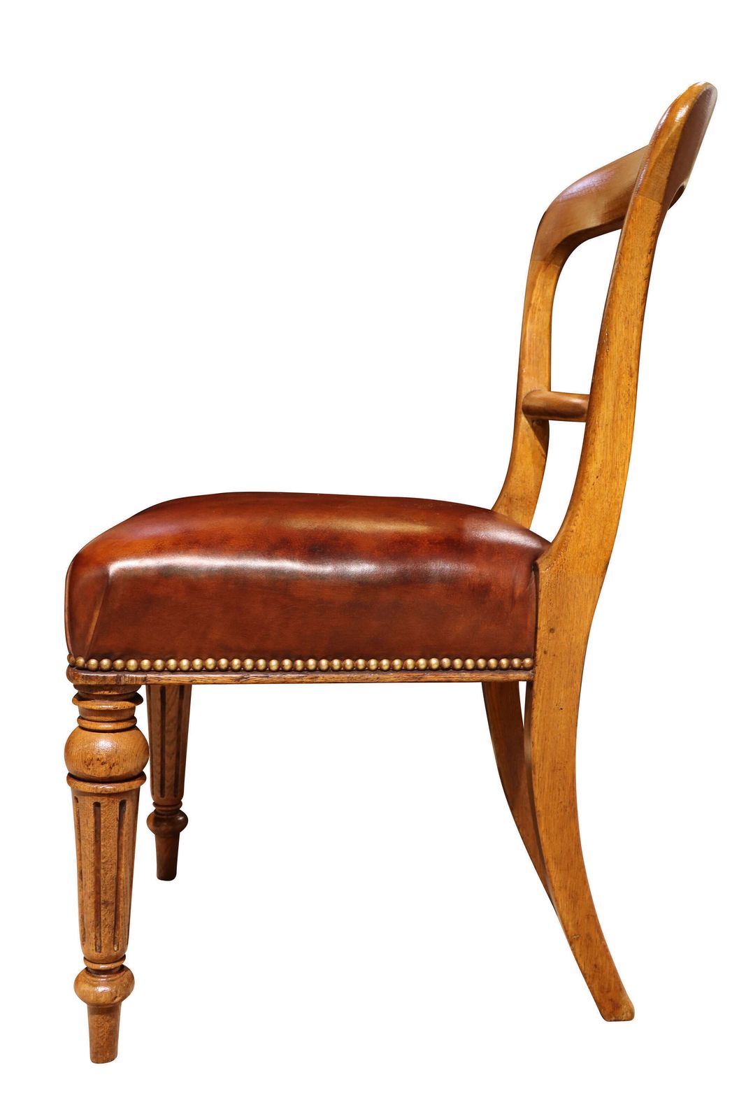 Set Of Eight Scottish Golden Oak Dining Chairs By John Taylor & Son, Edinburgh, Circa 1860 photo vintage